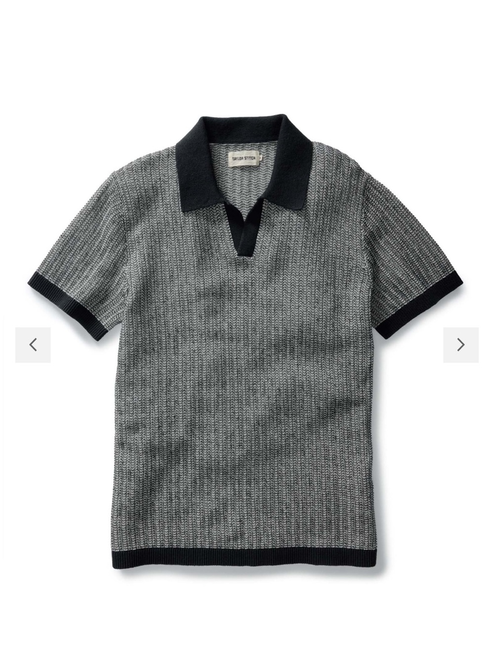 Taylor Stitch The Valencia sweater Polo in black/white 40